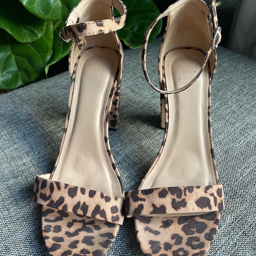 Leopard Print Block Heel